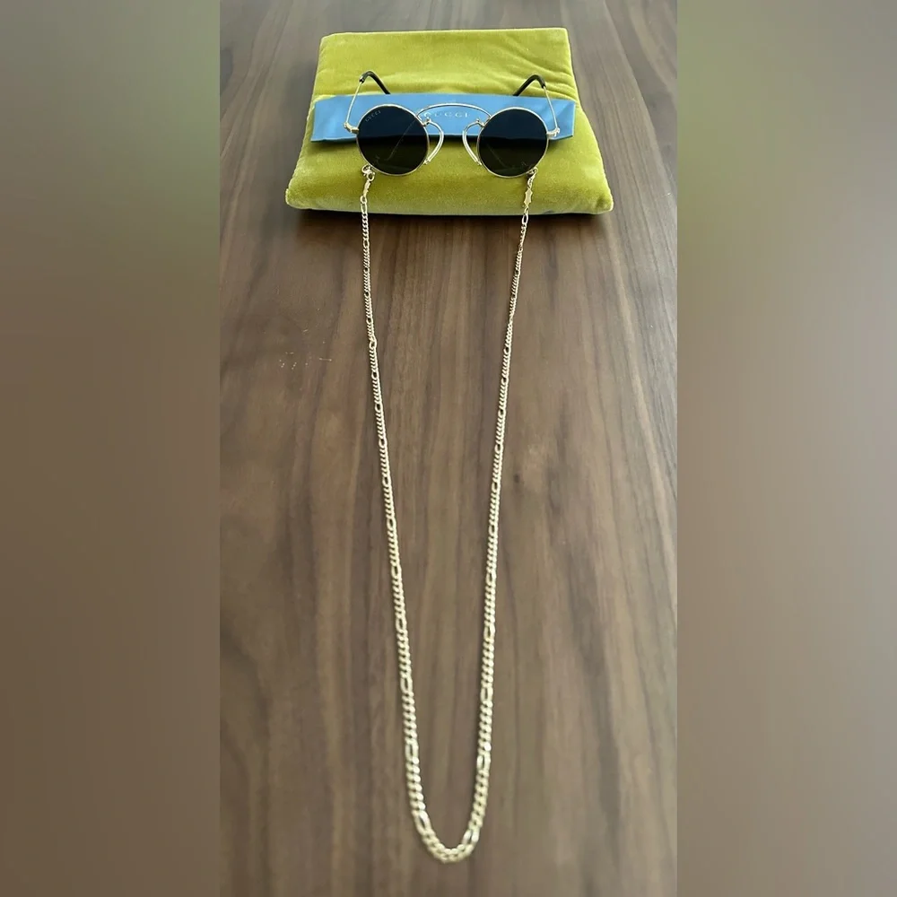 Gucci Harry Styles Ha Ha Ha Gold Frame Sunglasses - Picture 4 of 7